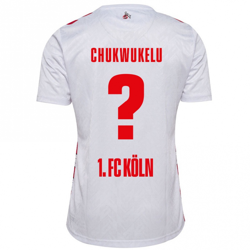 Kids Football Chinedu Chukwukelu #0 White Red Home Jersey 2024/25 T-Shirt