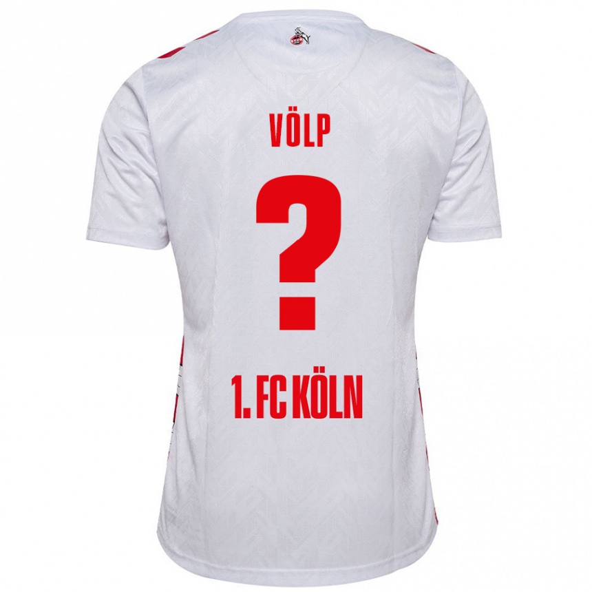 Kids Football Lennard Völp #0 White Red Home Jersey 2024/25 T-Shirt