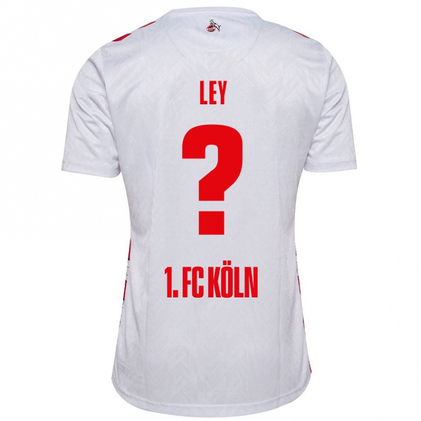 Kids Football Benjamin Ley #0 White Red Home Jersey 2024/25 T-Shirt