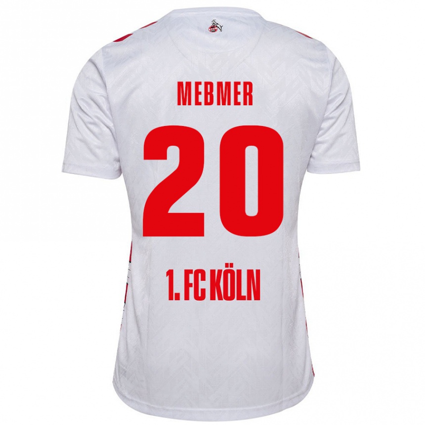 Kids Football Meike Meßmer #20 White Red Home Jersey 2024/25 T-Shirt