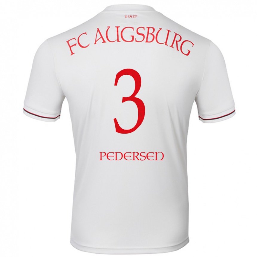 Kids Football Mads Pedersen #3 White Home Jersey 2024/25 T-Shirt