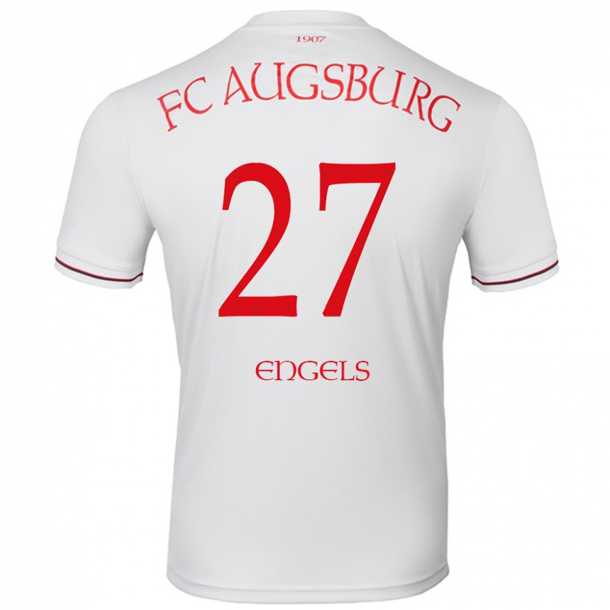 Kids Football Arne Engels #27 White Home Jersey 2024/25 T-Shirt