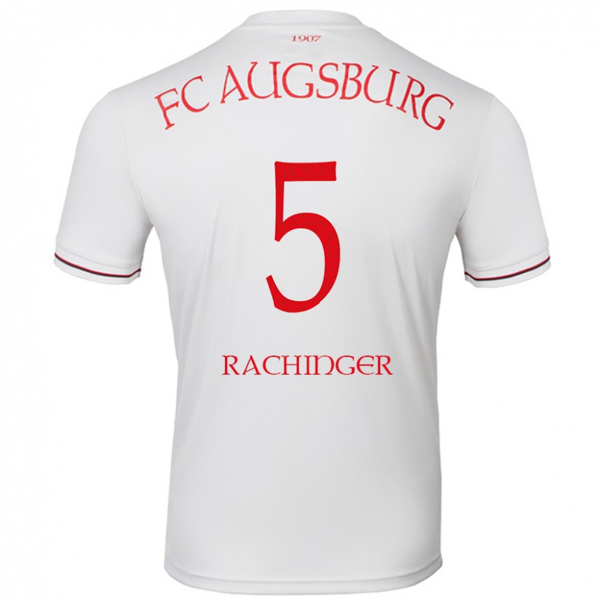 Kids Football Lorenz Rachinger #5 White Home Jersey 2024/25 T-Shirt