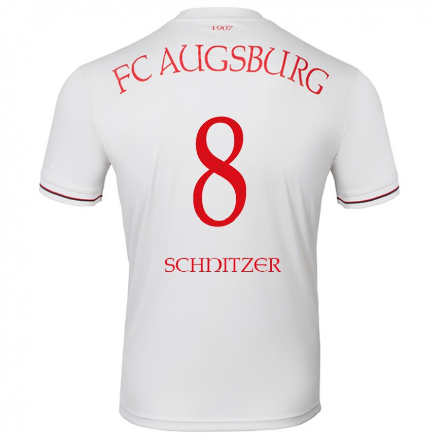 Kids Football Tim Schnitzer #8 White Home Jersey 2024/25 T-Shirt