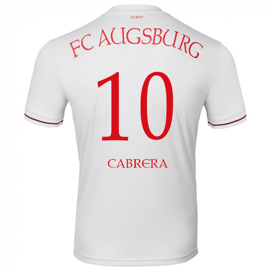 Kids Football Juan Cabrera #10 White Home Jersey 2024/25 T-Shirt