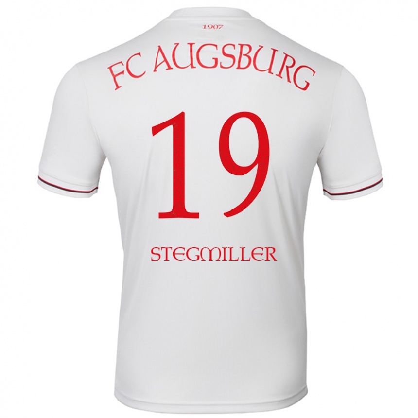 Kids Football Louis Stegmiller #19 White Home Jersey 2024/25 T-Shirt