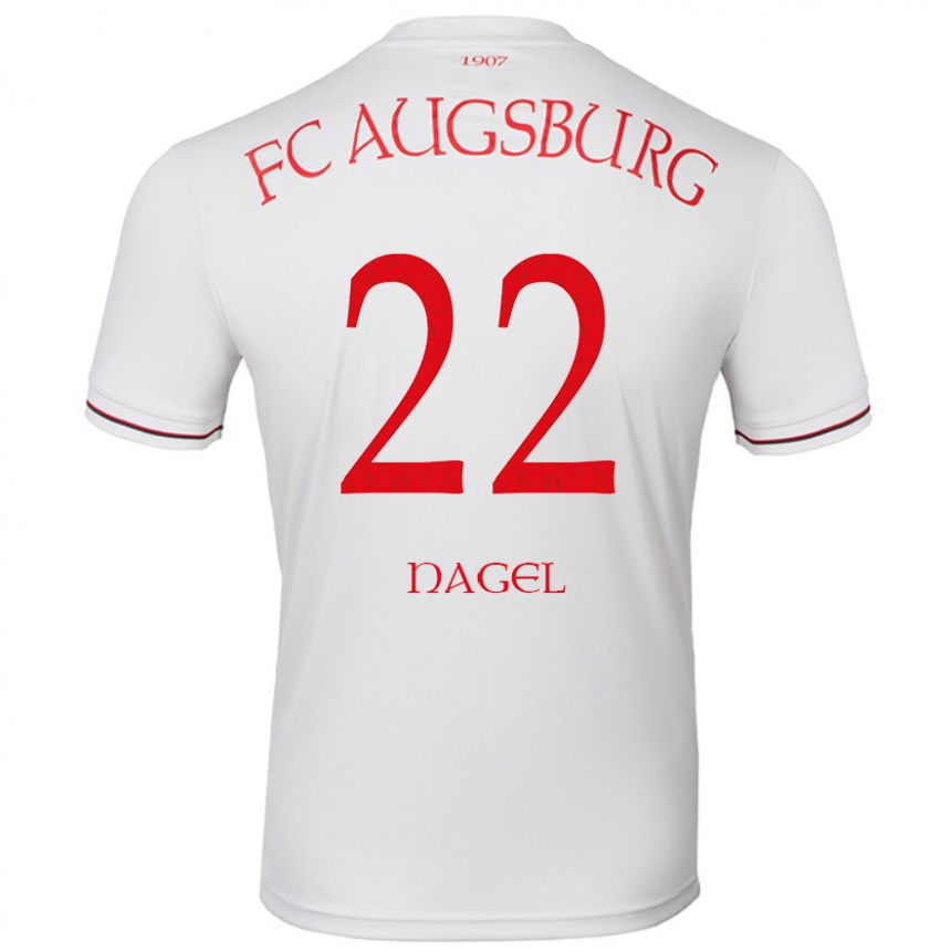 Kids Football Timo Nagel #22 White Home Jersey 2024/25 T-Shirt