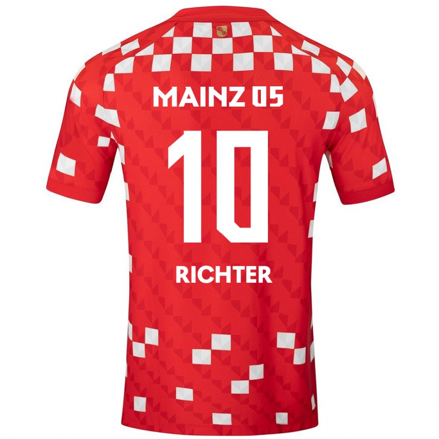 Kids Football Marco Richter #10 White Red Home Jersey 2024/25 T-Shirt