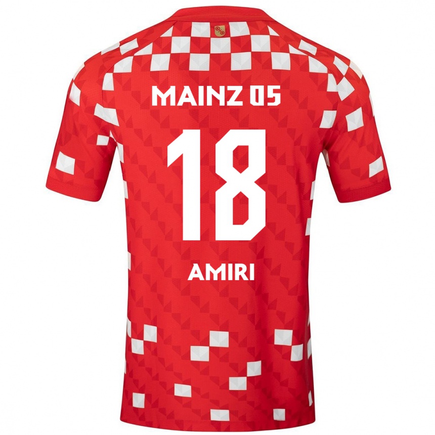 Kids Football Nadiem Amiri #18 White Red Home Jersey 2024/25 T-Shirt