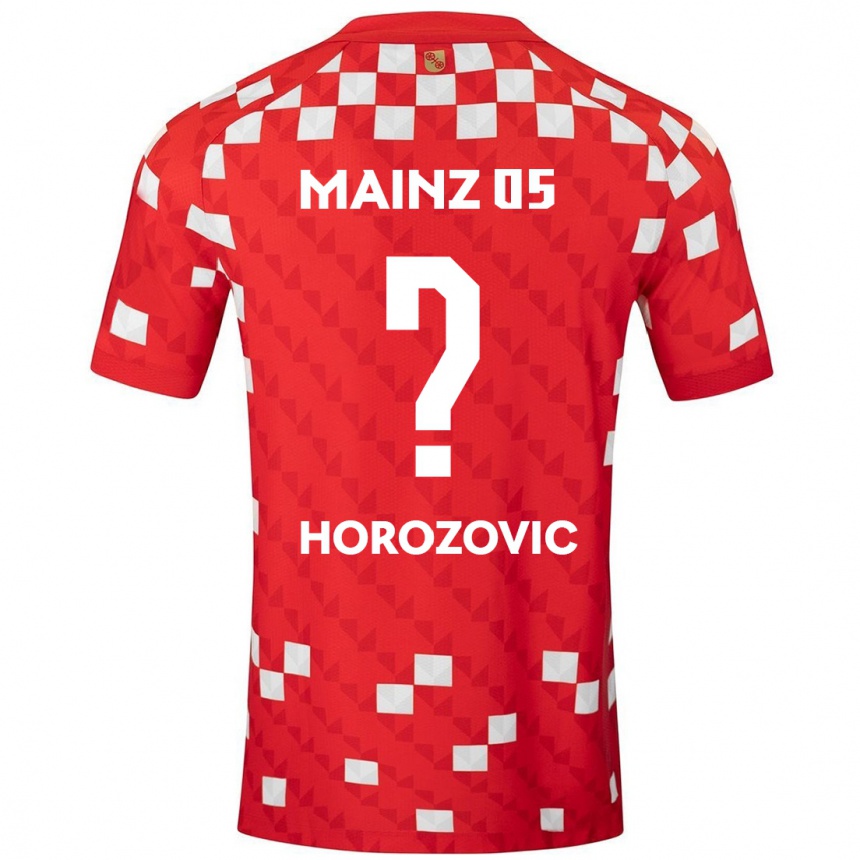 Kids Football Sean Horozovic #0 White Red Home Jersey 2024/25 T-Shirt