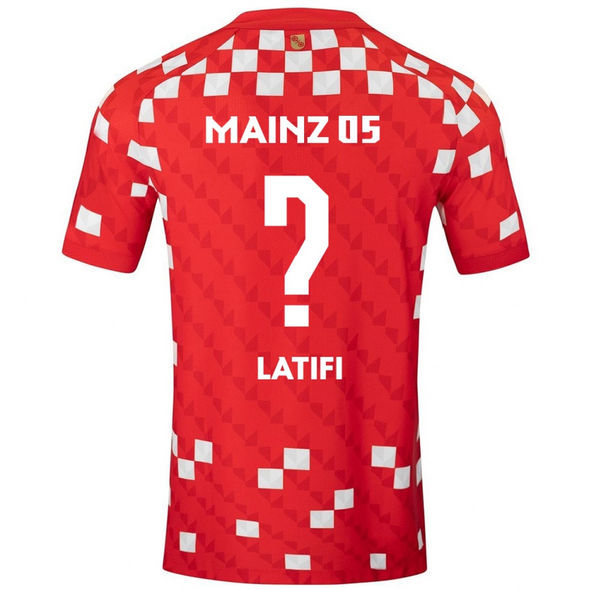 Kids Football Artan Latifi #0 White Red Home Jersey 2024/25 T-Shirt