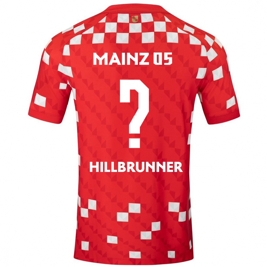 Kids Football Fynn Hillbrunner #0 White Red Home Jersey 2024/25 T-Shirt