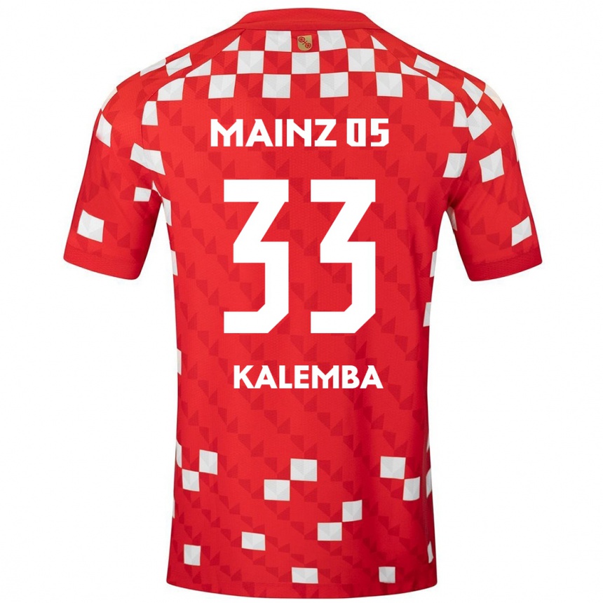 Kids Football Marcel Kalemba #33 White Red Home Jersey 2024/25 T-Shirt