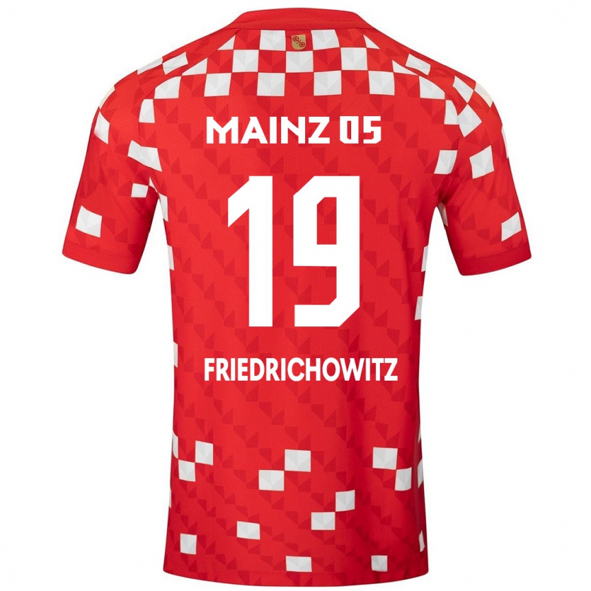 Kids Football Anna Friedrichowitz #19 White Red Home Jersey 2024/25 T-Shirt