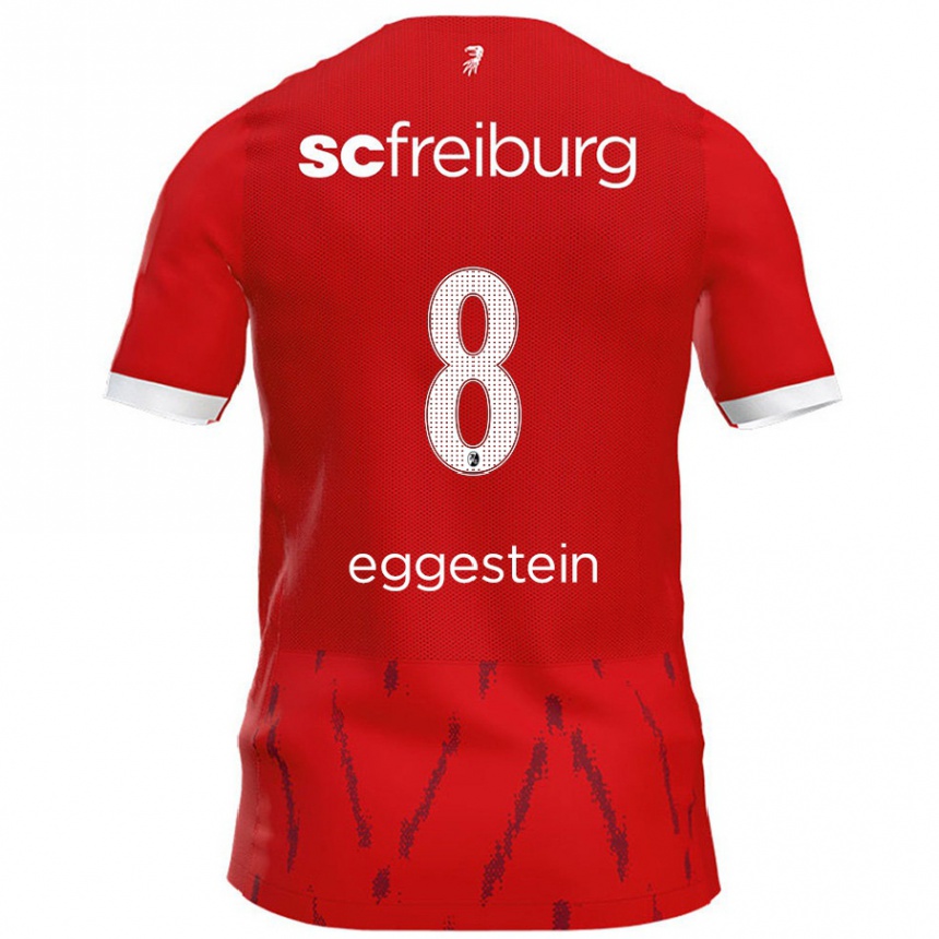 Kids Football Maximilian Eggestein #8 Red Home Jersey 2024/25 T-Shirt