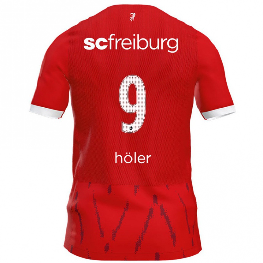 Kids Football Lucas Höler #9 Red Home Jersey 2024/25 T-Shirt