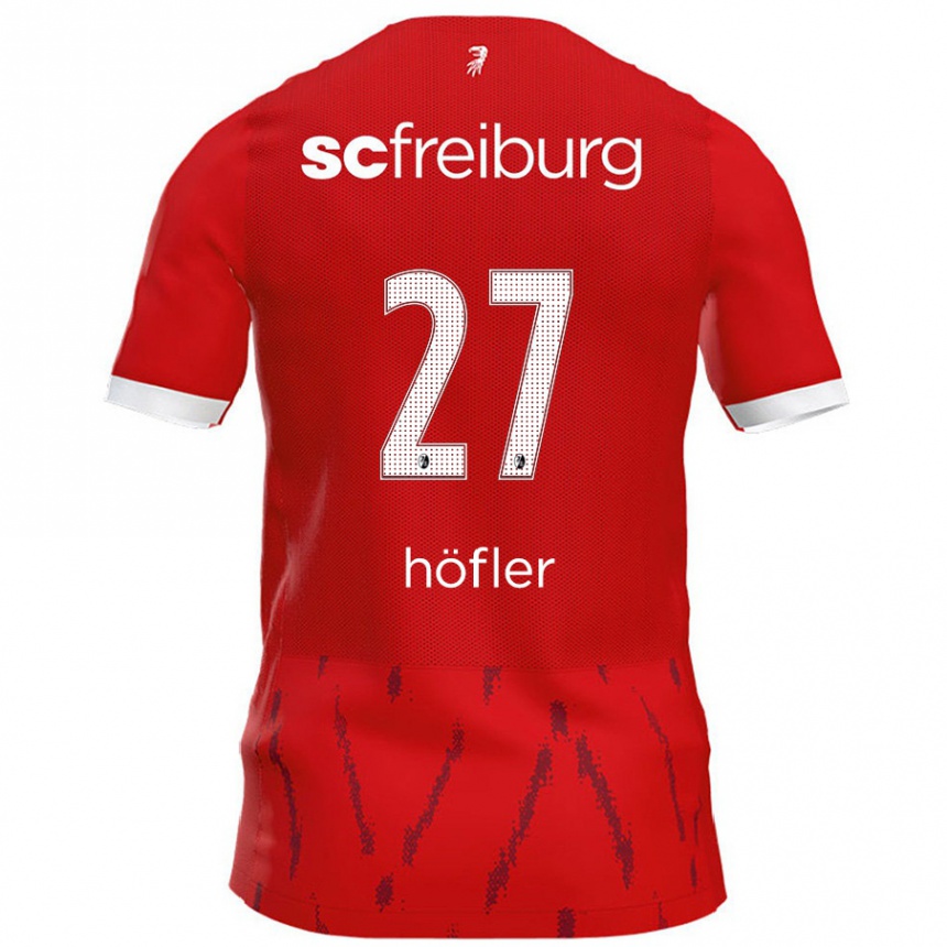 Kids Football Nicolas Höfler #27 Red Home Jersey 2024/25 T-Shirt