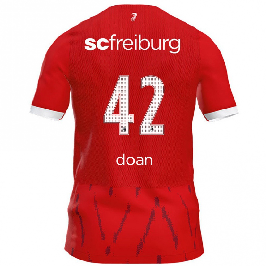 Kids Football Ritsu Doan #42 Red Home Jersey 2024/25 T-Shirt