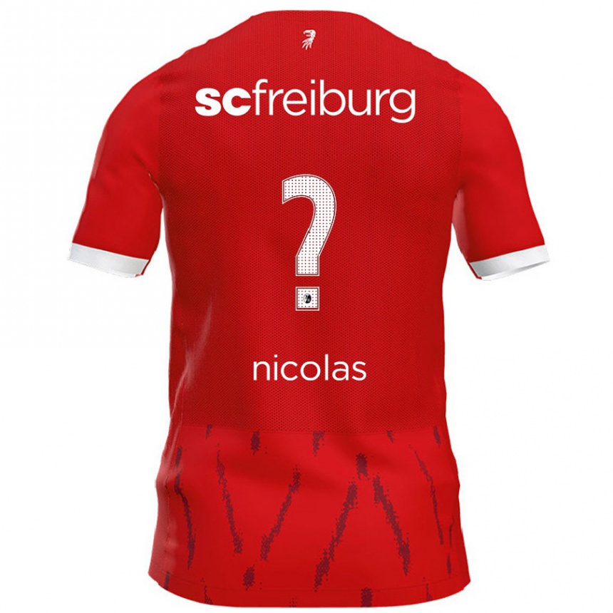 Kids Football Nicolas Schnerring #0 Red Home Jersey 2024/25 T-Shirt