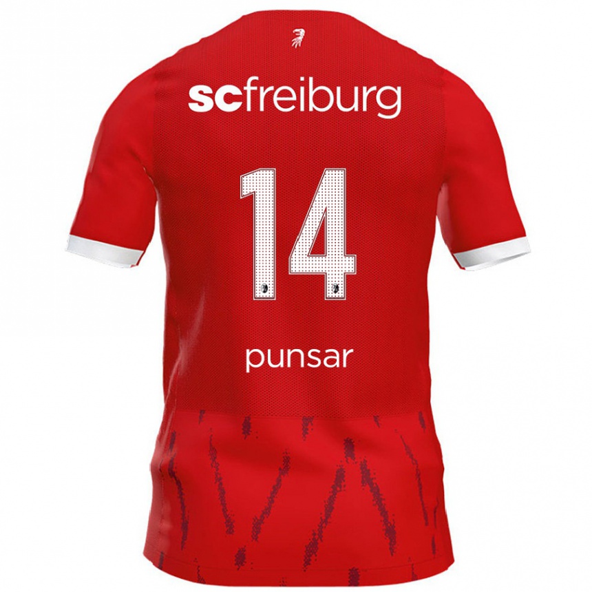 Kids Football Milla Punsar #14 Red Home Jersey 2024/25 T-Shirt