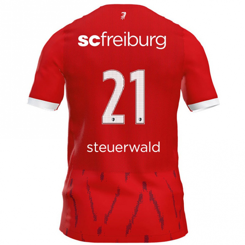 Kids Football Samantha Steuerwald #21 Red Home Jersey 2024/25 T-Shirt