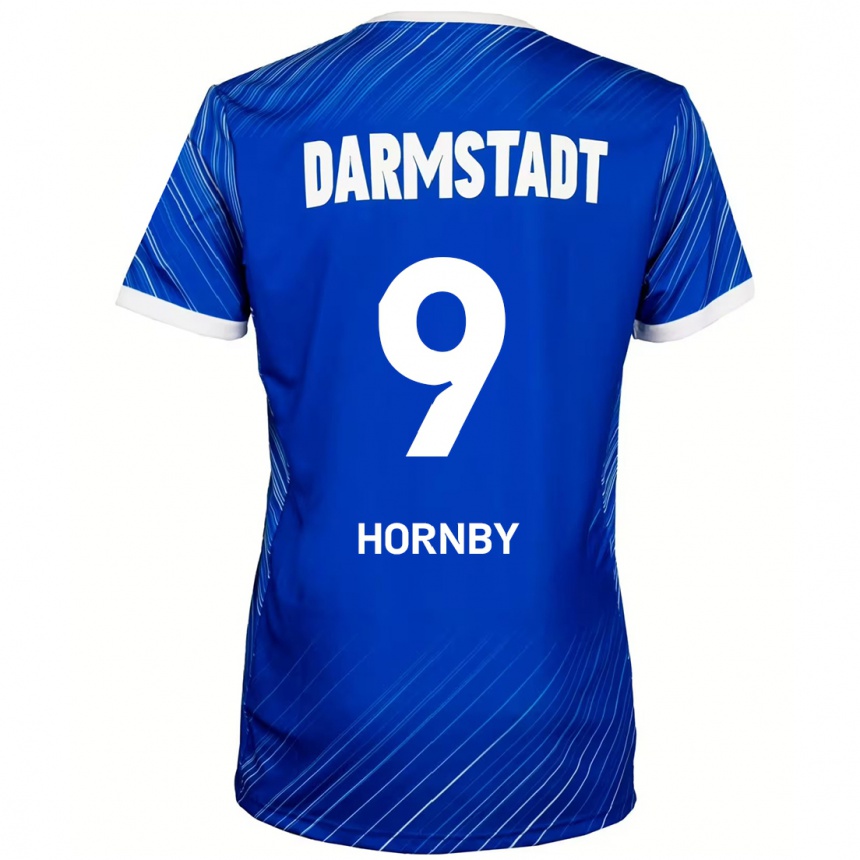 Kids Football Fraser Hornby #9 Blue White Home Jersey 2024/25 T-Shirt