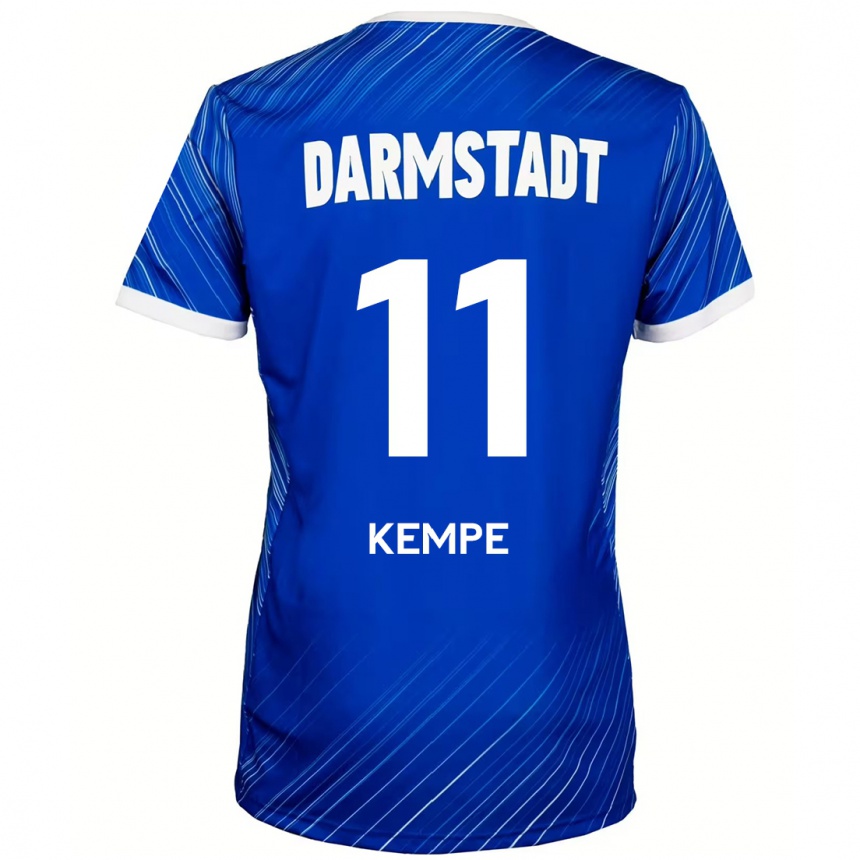 Kids Football Tobias Kempe #11 Blue White Home Jersey 2024/25 T-Shirt