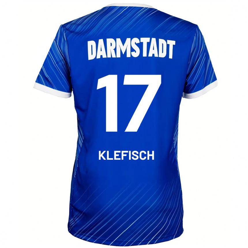 Kids Football Kai Klefisch #17 Blue White Home Jersey 2024/25 T-Shirt