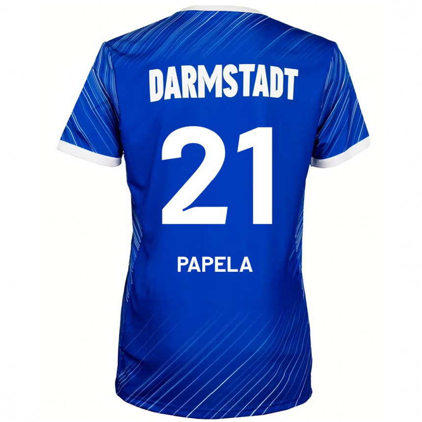 Kids Football Merveille Papela #21 Blue White Home Jersey 2024/25 T-Shirt