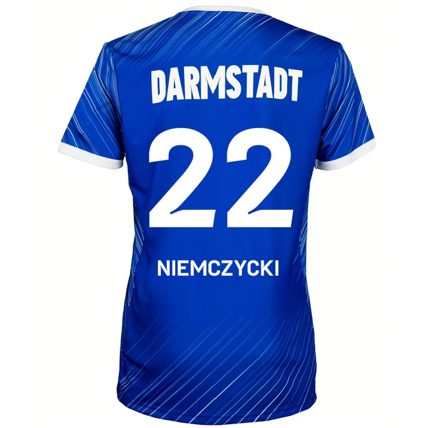 Kids Football Karol Niemczycki #22 Blue White Home Jersey 2024/25 T-Shirt