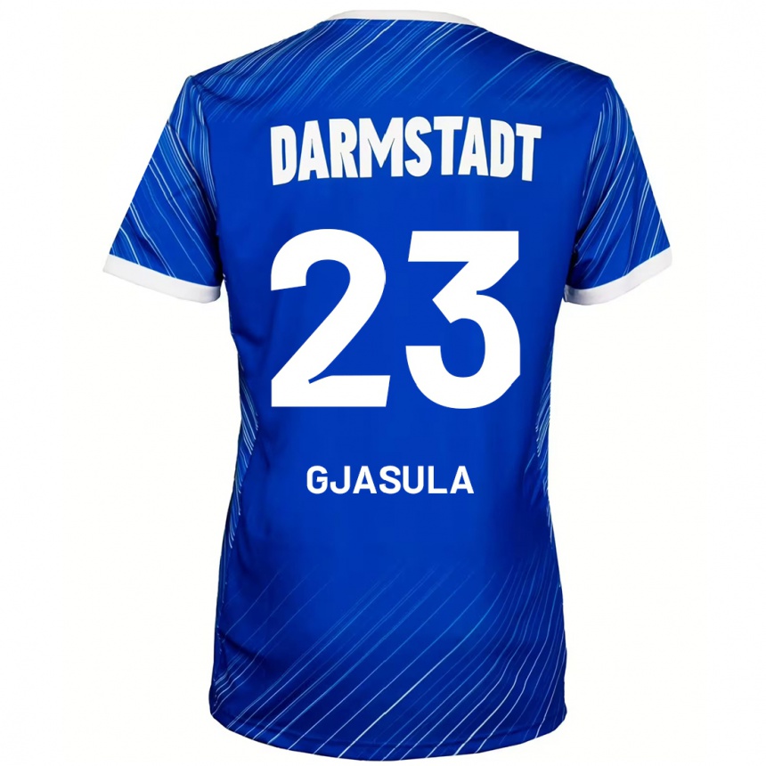 Kids Football Klaus Gjasula #23 Blue White Home Jersey 2024/25 T-Shirt