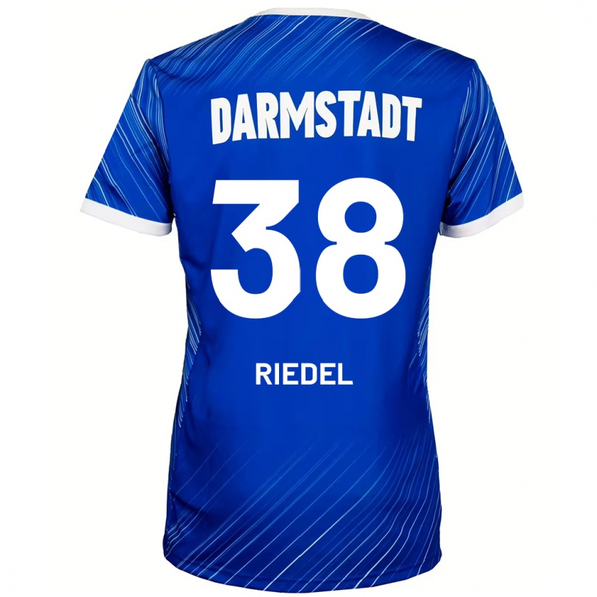 Kids Football Clemens Riedel #38 Blue White Home Jersey 2024/25 T-Shirt