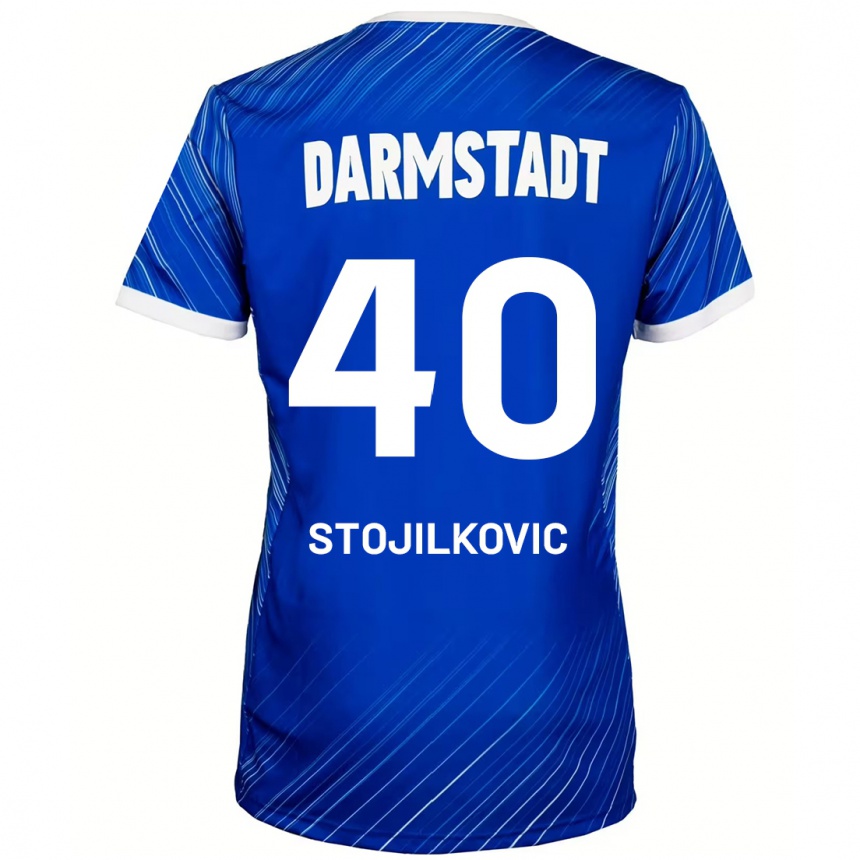 Kids Football Filip Stojilkovic #40 Blue White Home Jersey 2024/25 T-Shirt