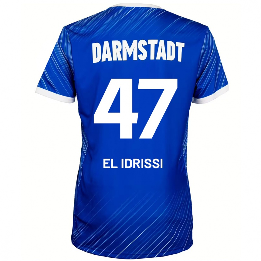 Kids Football Othmane El Idrissi #47 Blue White Home Jersey 2024/25 T-Shirt