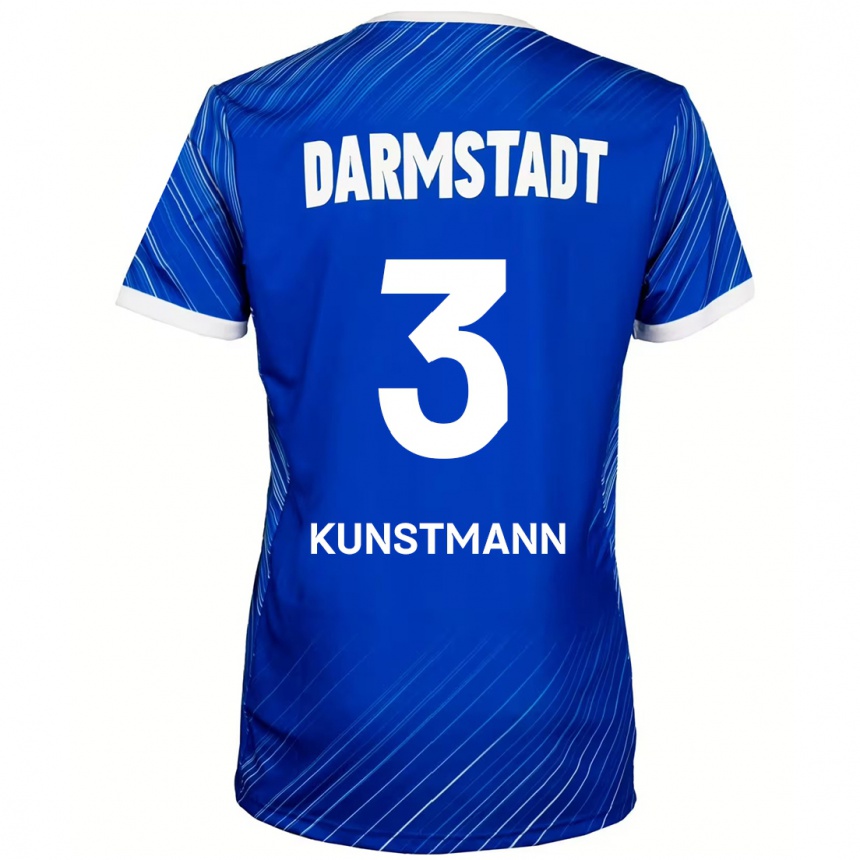 Kids Football Kelvin Kunstmann #3 Blue White Home Jersey 2024/25 T-Shirt