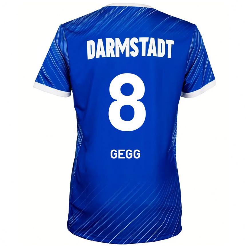 Kids Football Samir Gegg #8 Blue White Home Jersey 2024/25 T-Shirt