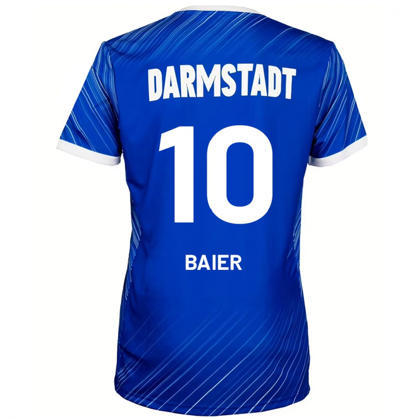 Kids Football Nico Baier #10 Blue White Home Jersey 2024/25 T-Shirt