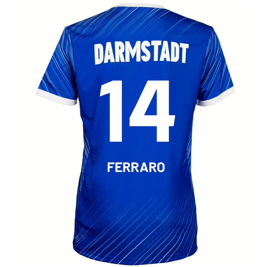 Kids Football Enzo Ferraro #14 Blue White Home Jersey 2024/25 T-Shirt