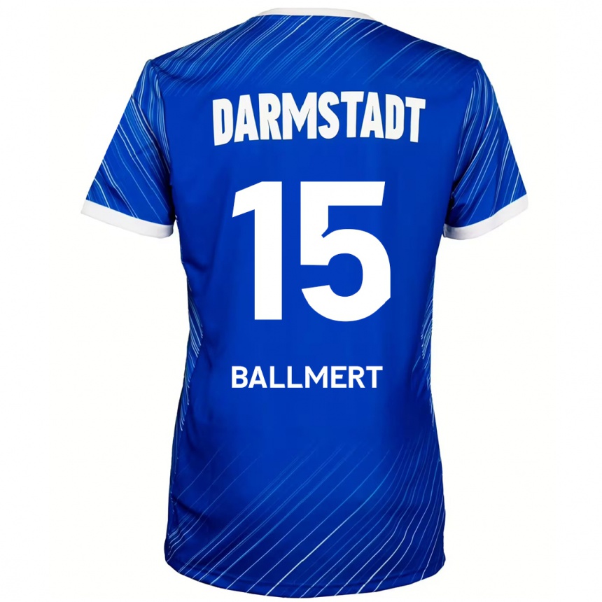 Kids Football Markus Ballmert #15 Blue White Home Jersey 2024/25 T-Shirt