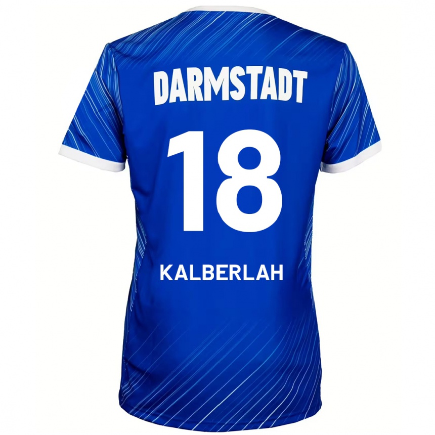 Kids Football Simon Kalberlah #18 Blue White Home Jersey 2024/25 T-Shirt