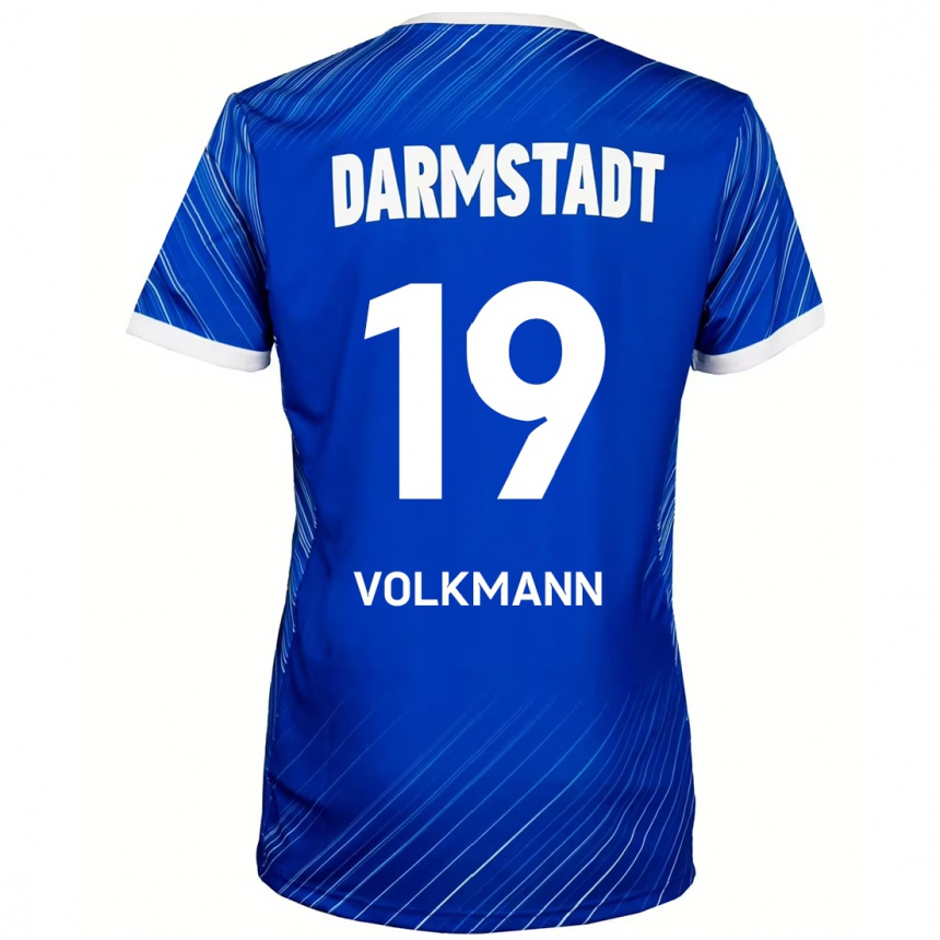 Kids Football Japhet Volkmann #19 Blue White Home Jersey 2024/25 T-Shirt