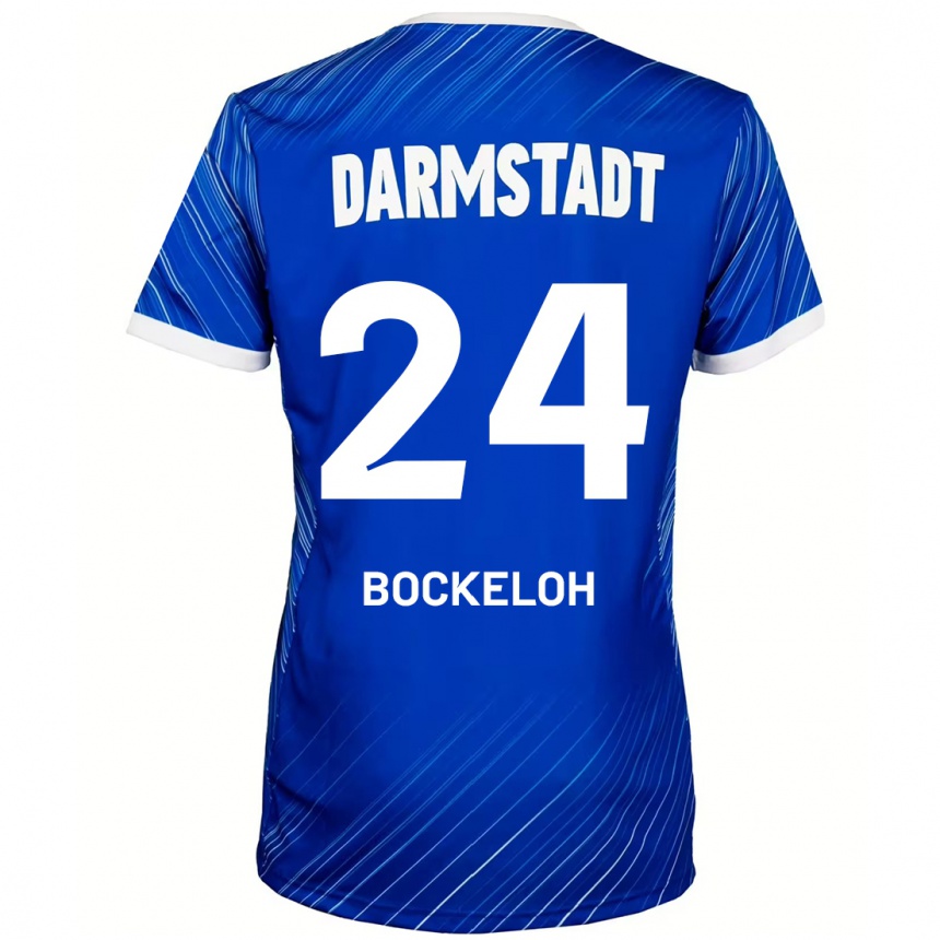 Kids Football Leonhard Bockeloh #24 Blue White Home Jersey 2024/25 T-Shirt