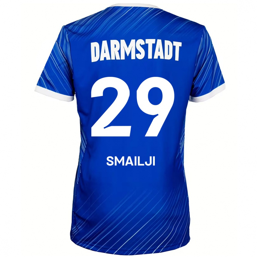 Kids Football Esad Smailji #29 Blue White Home Jersey 2024/25 T-Shirt