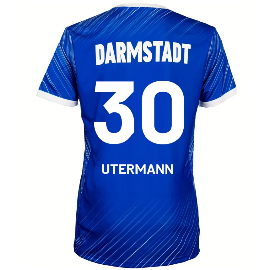 Kids Football Anton Utermann #30 Blue White Home Jersey 2024/25 T-Shirt