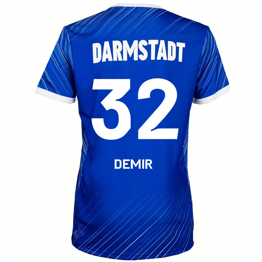 Kids Football Lean Demir #32 Blue White Home Jersey 2024/25 T-Shirt