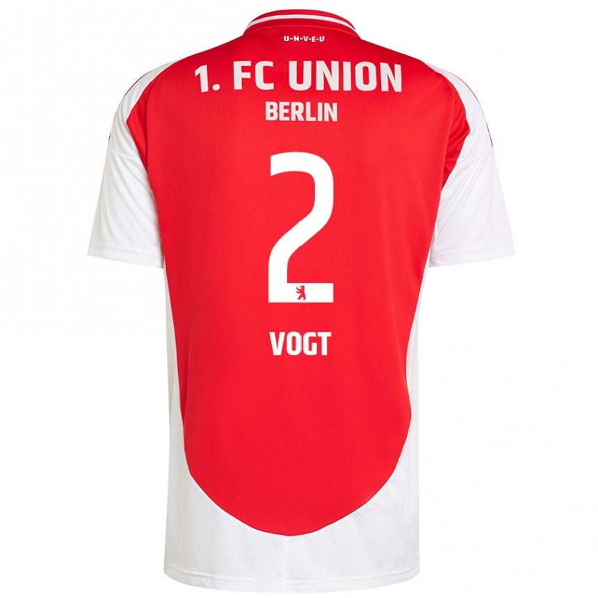 Kids Football Kevin Vogt #2 Red White Home Jersey 2024/25 T-Shirt