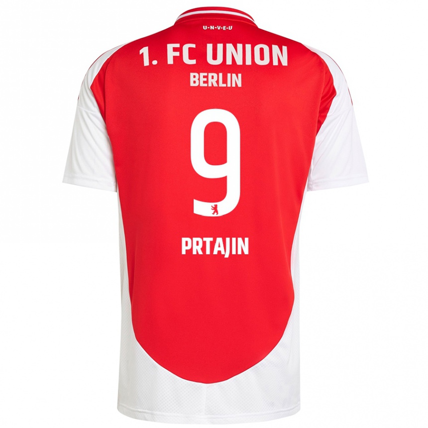 Kids Football Ivan Prtajin #9 Red White Home Jersey 2024/25 T-Shirt