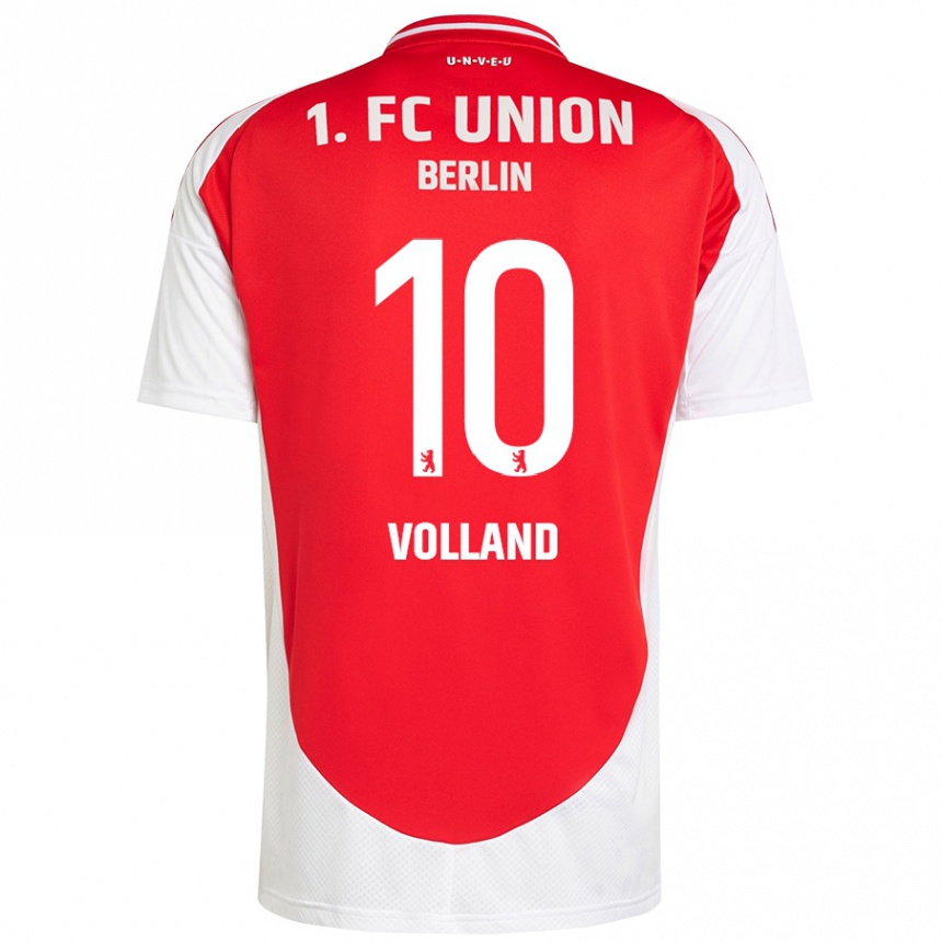 Kids Football Kevin Volland #10 Red White Home Jersey 2024/25 T-Shirt