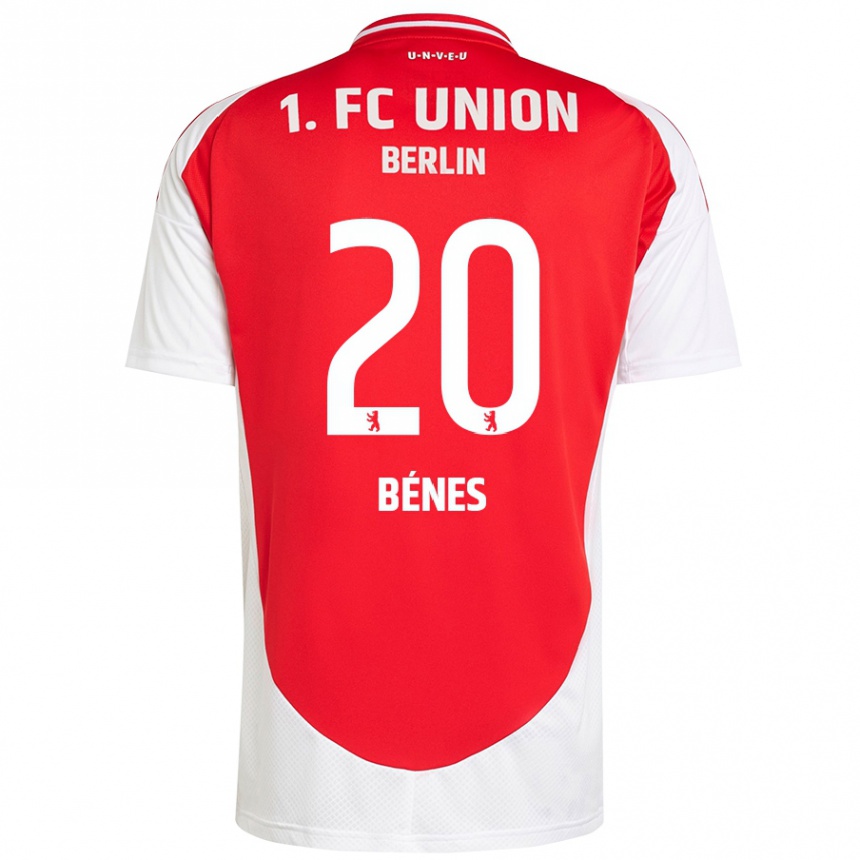 Kids Football László Bénes #20 Red White Home Jersey 2024/25 T-Shirt