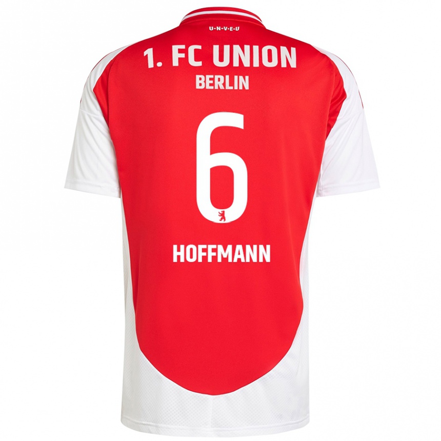 Kids Football Finn Hoffmann #6 Red White Home Jersey 2024/25 T-Shirt